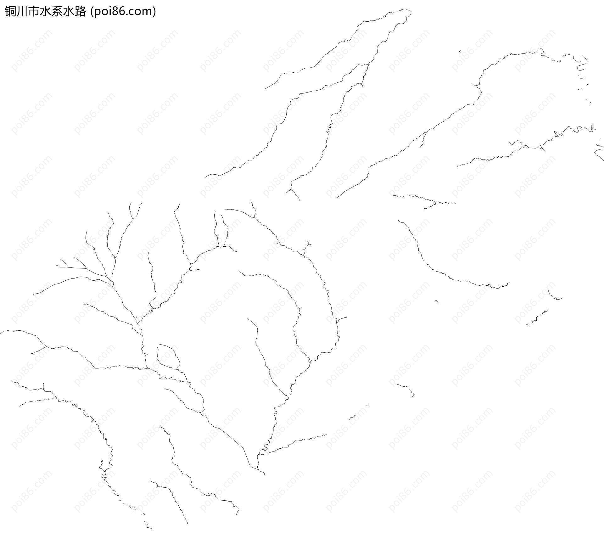 铜川市水系水路地图