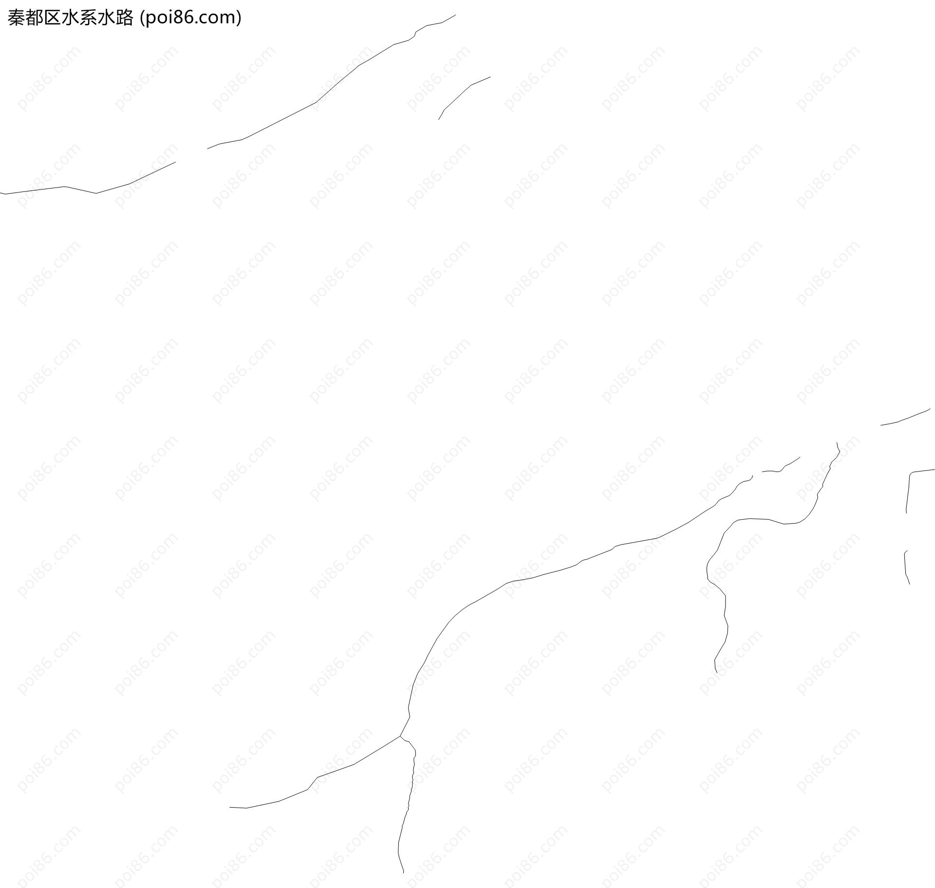 秦都区水系水路地图