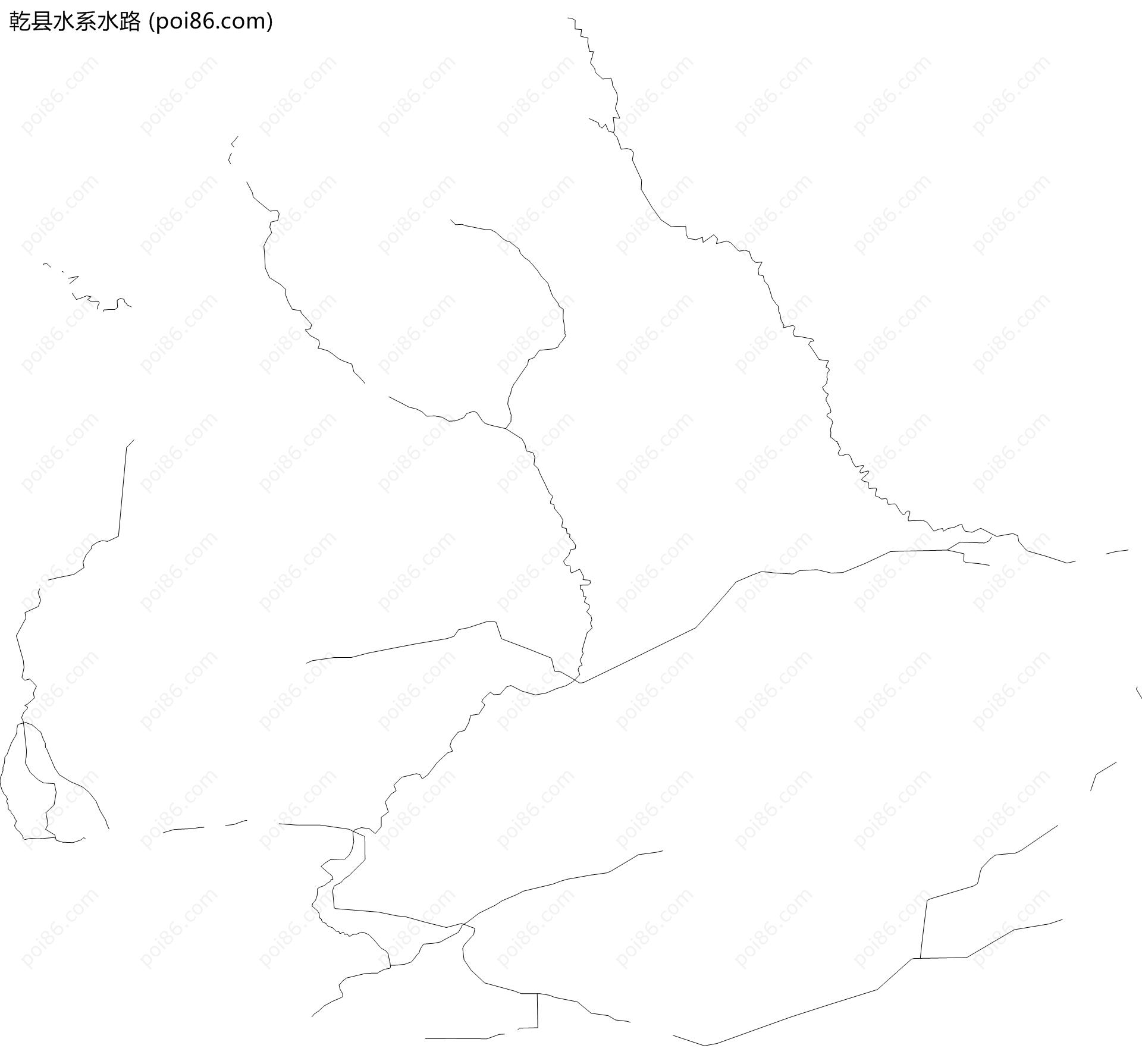 乾县水系水路地图