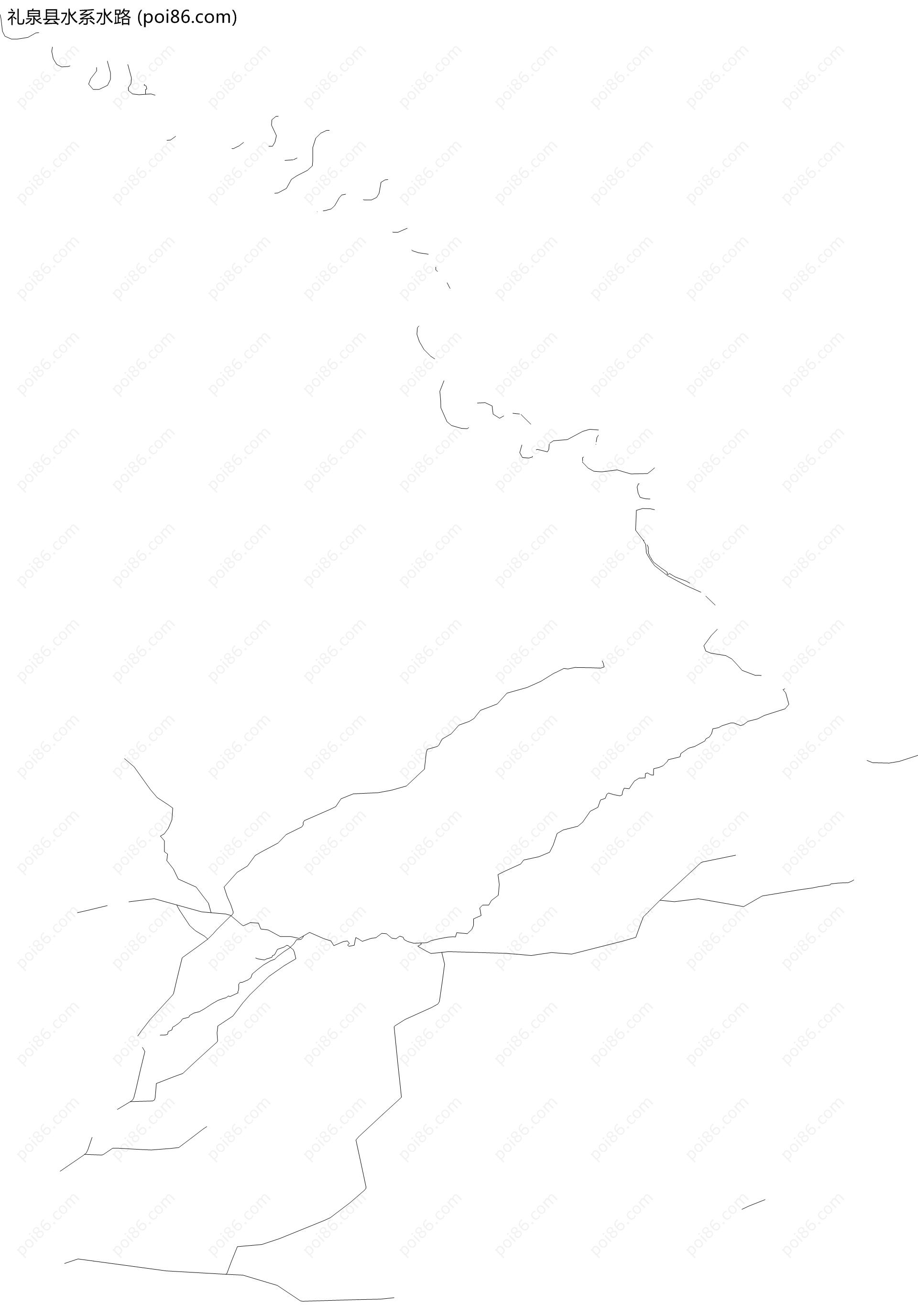 礼泉县水系水路地图