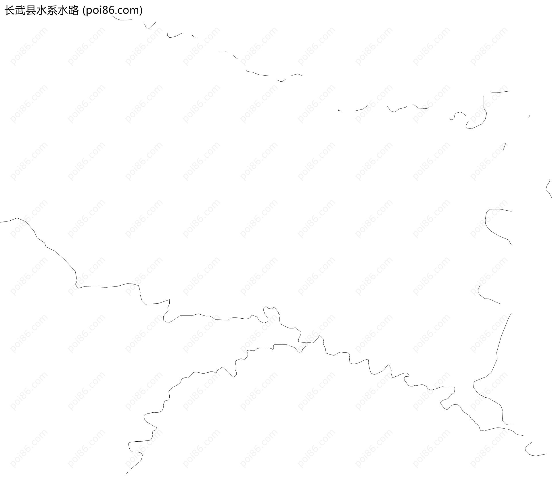 长武县水系水路地图