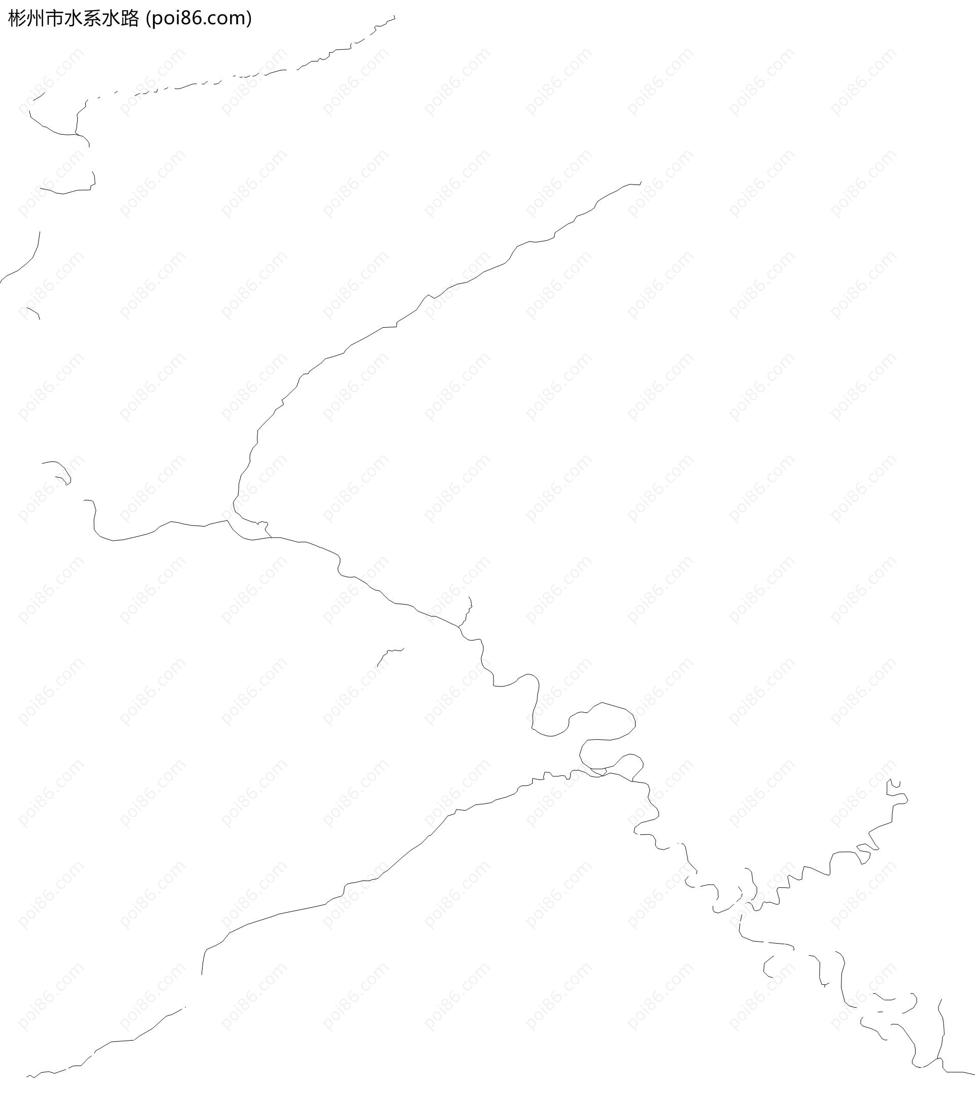 彬州市水系水路地图