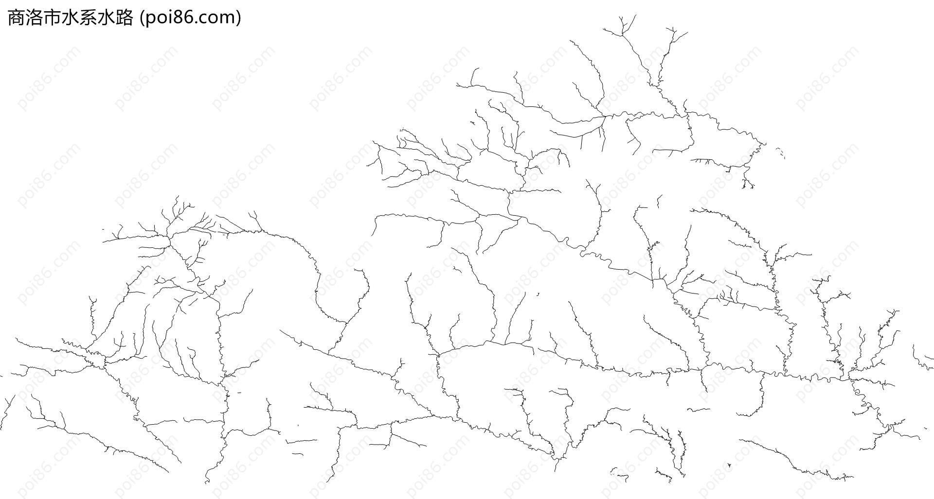 商洛市水系水路地图