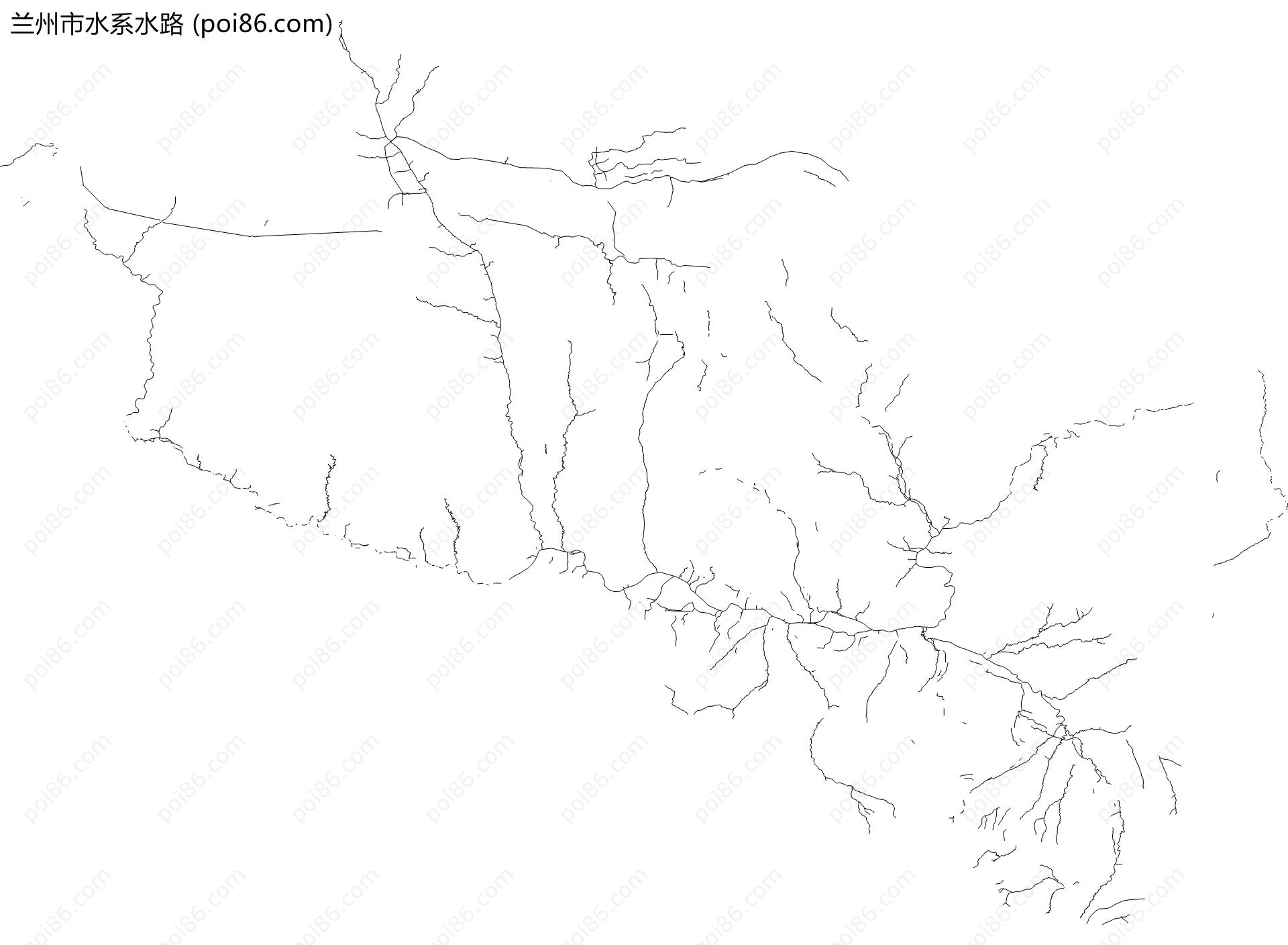 兰州市水系水路地图