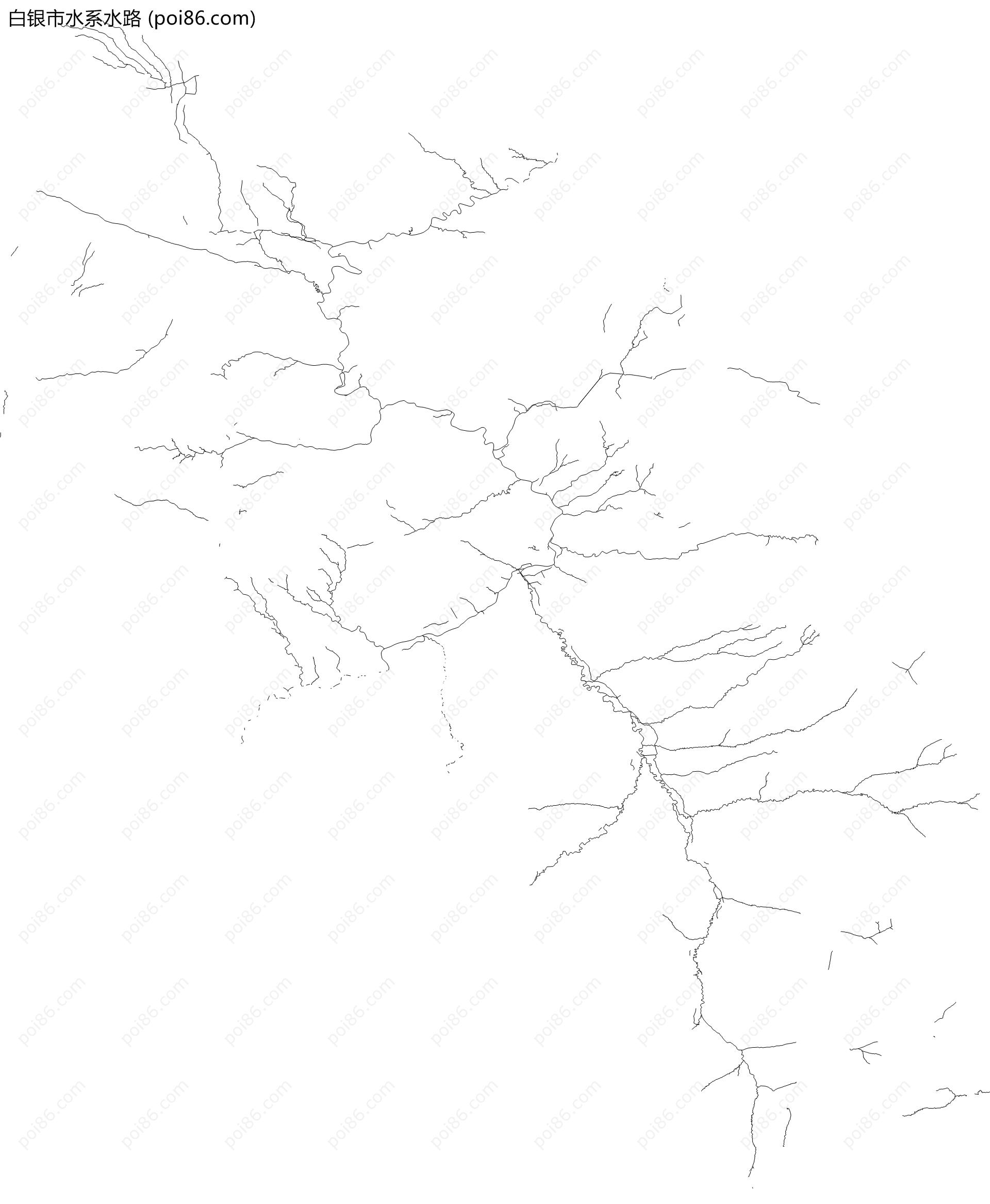 白银市水系水路地图