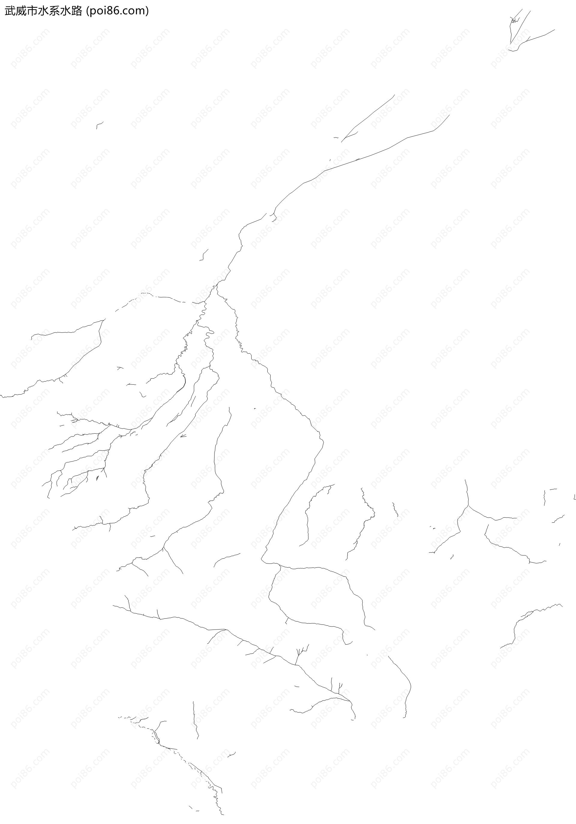 武威市水系水路地图
