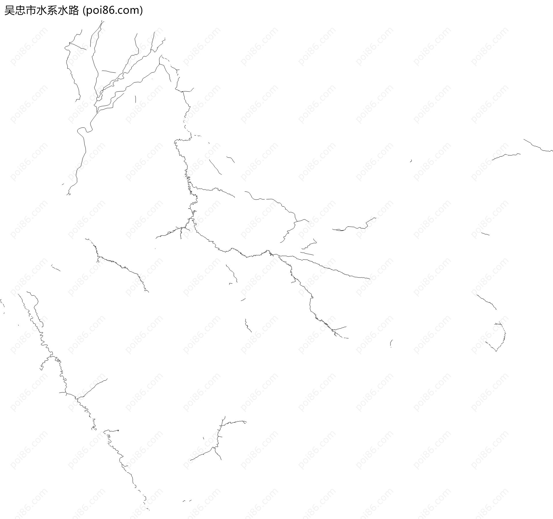 吴忠市水系水路地图
