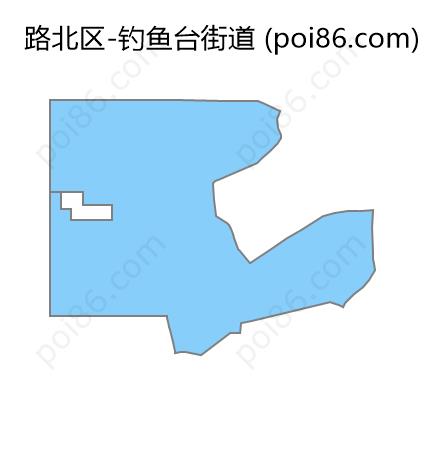 钓鱼台街道边界地图