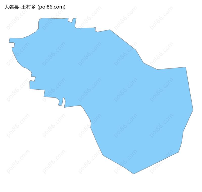 王村乡边界地图