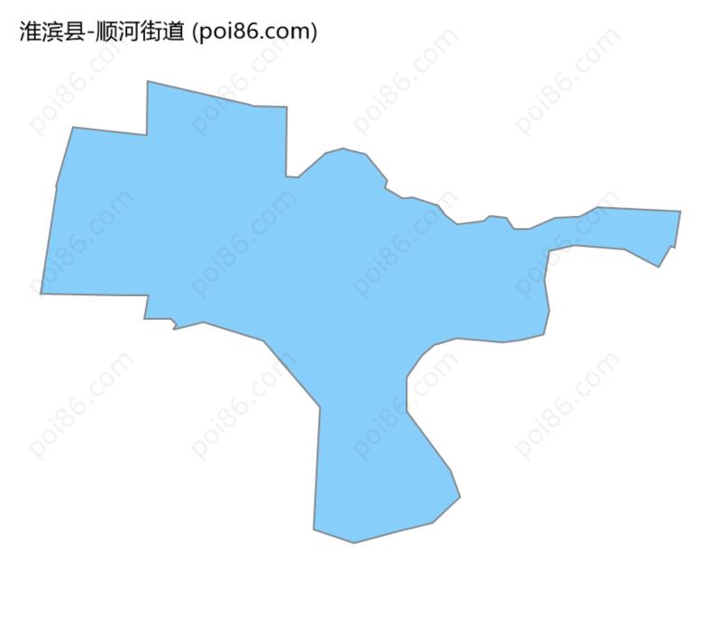 顺河街道边界地图