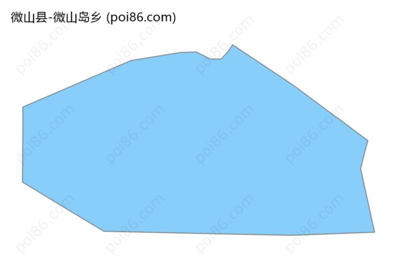 微山岛乡边界地图