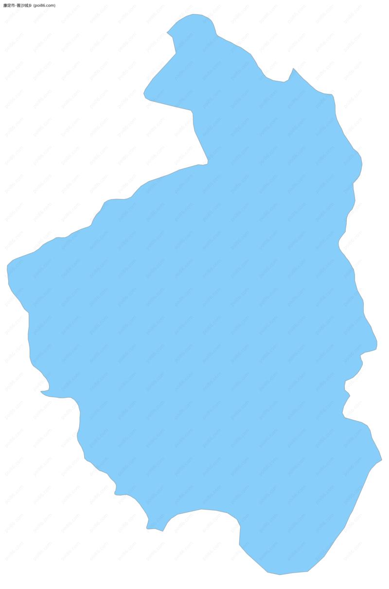 普沙绒乡边界地图