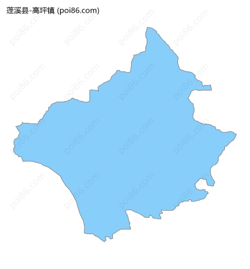 高坪镇边界地图