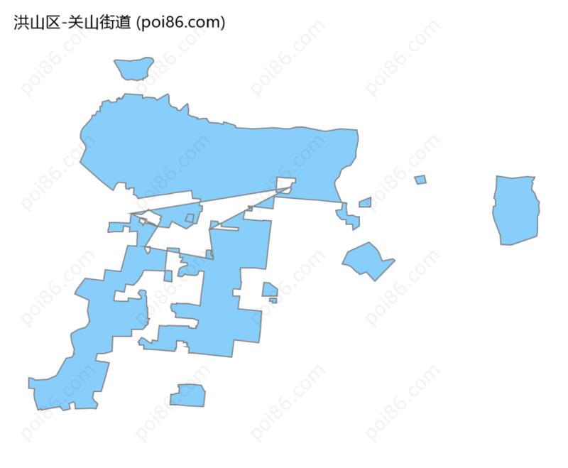 关山街道边界地图