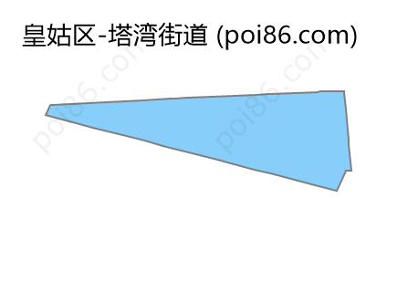 塔湾街道边界地图