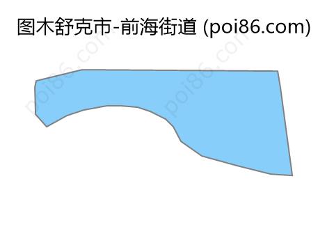 前海街道边界地图