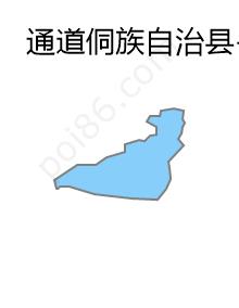 通道县地连林场边界地图