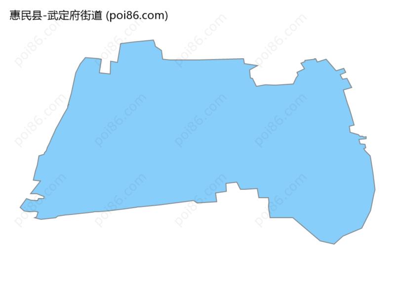 武定府街道边界地图