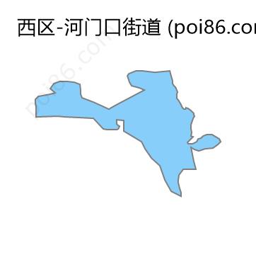 河门口街道边界地图