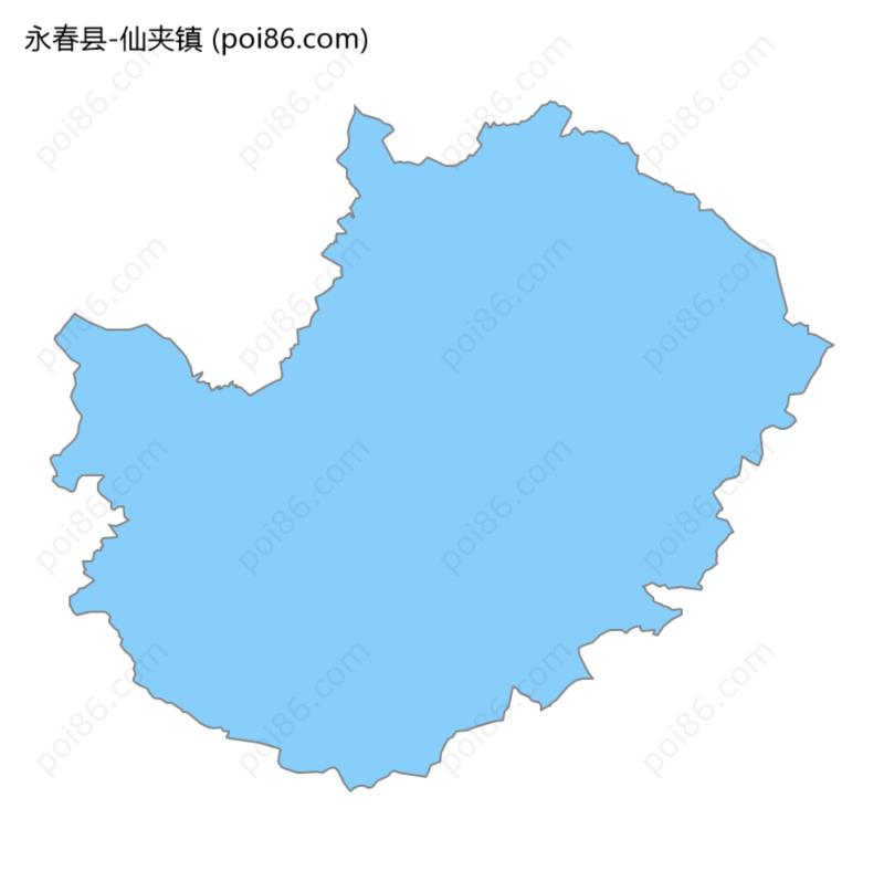 仙夹镇边界地图