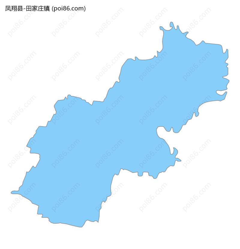 田家庄镇边界地图