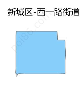 西一路街道边界地图
