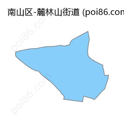 麓林山街道边界地图