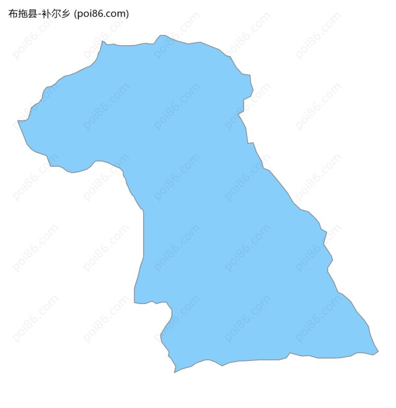 补尔乡边界地图