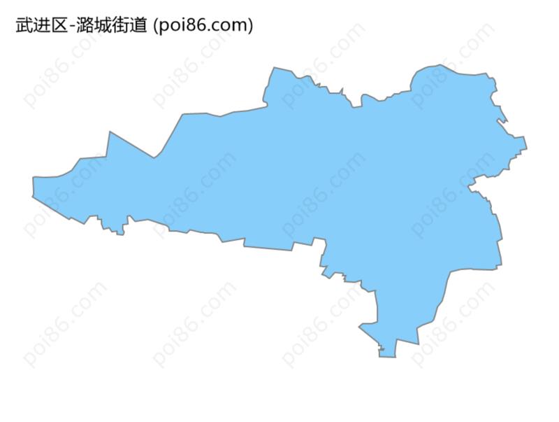 潞城街道边界地图
