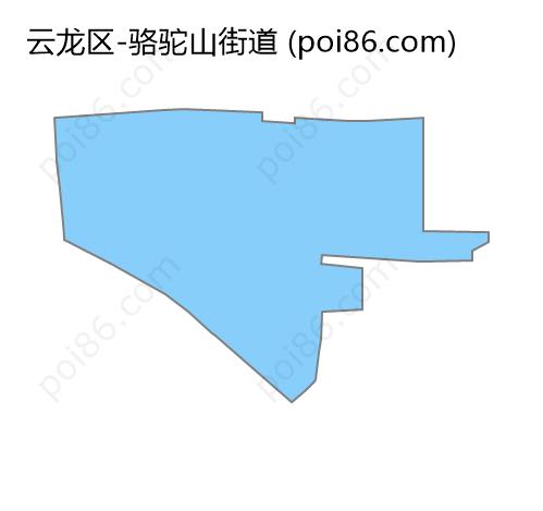 骆驼山街道边界地图