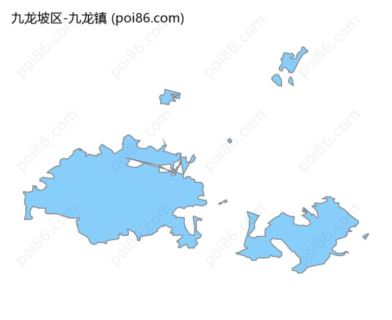 九龙镇边界地图