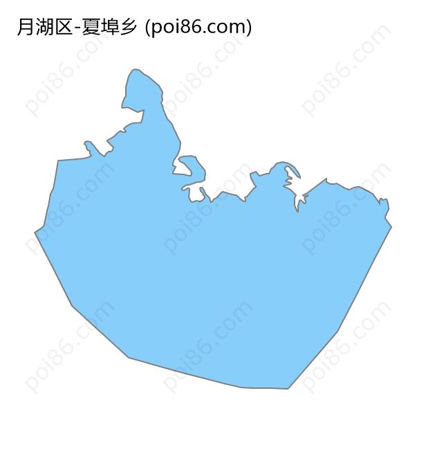 夏埠乡边界地图