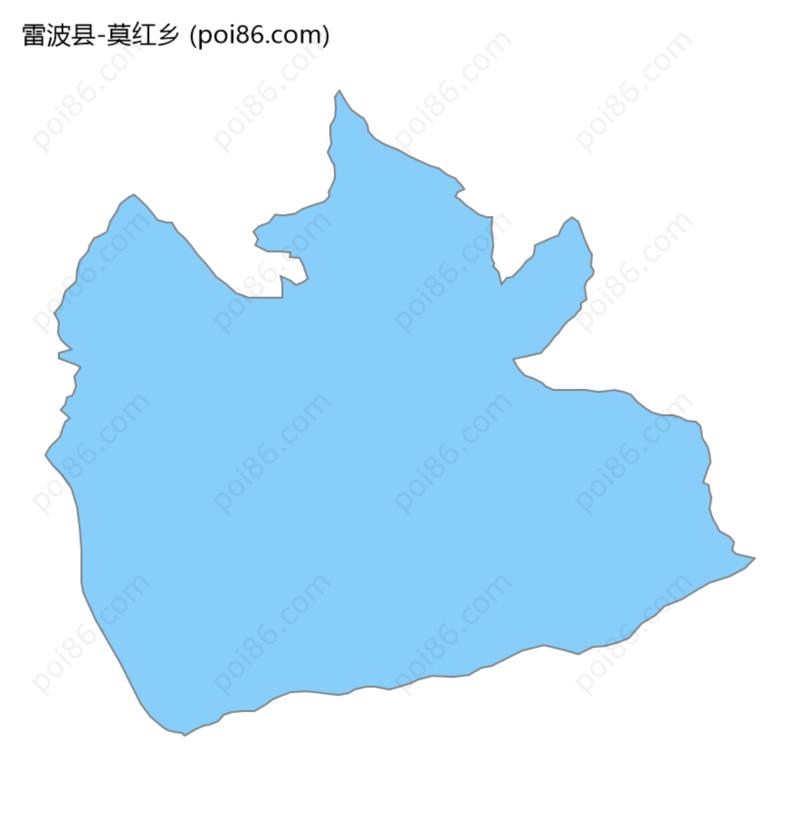 莫红乡边界地图