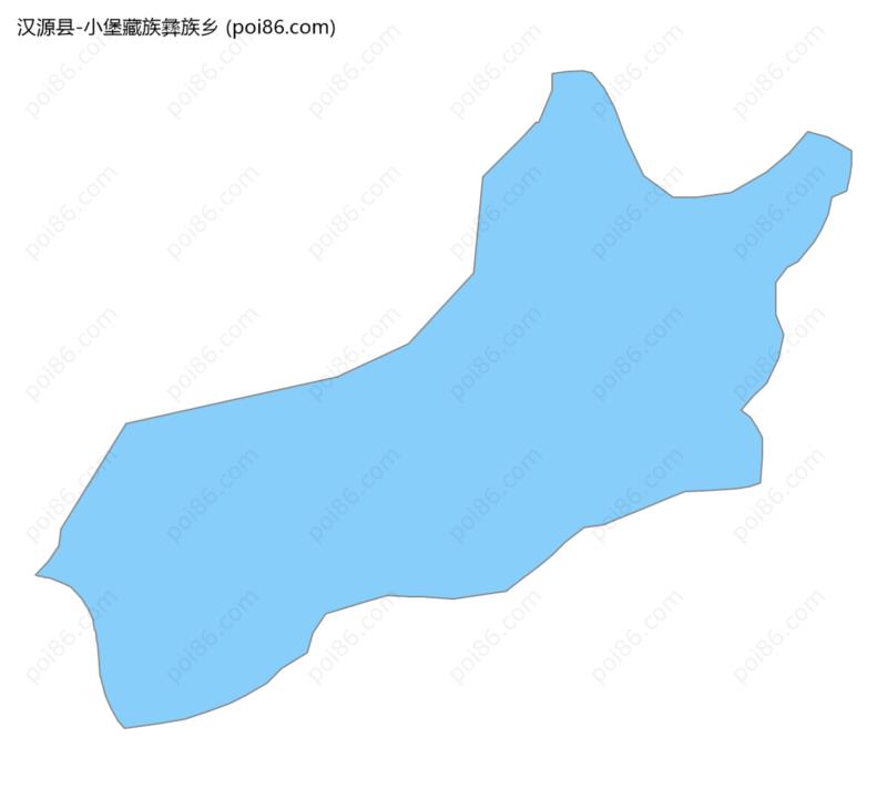 小堡藏族彝族乡边界地图