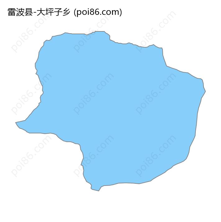 大坪子乡边界地图