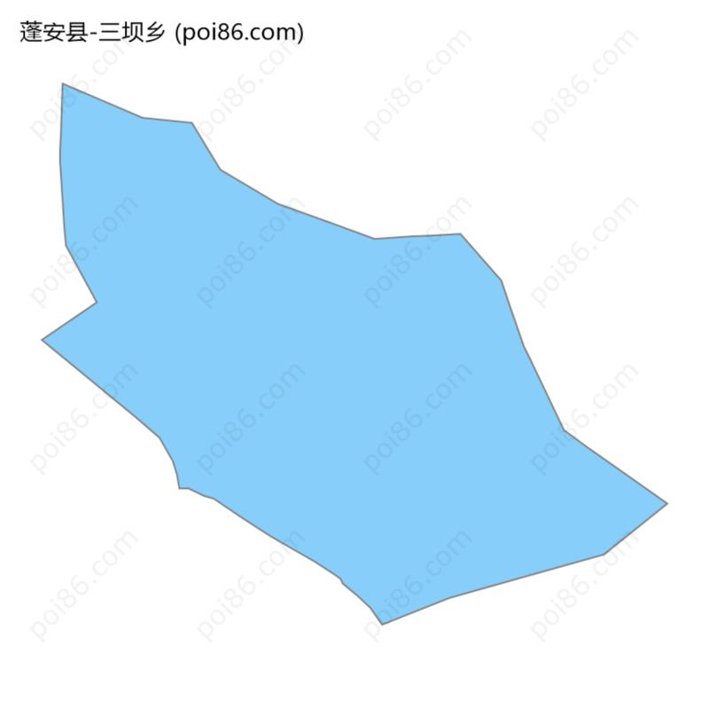 三坝乡边界地图