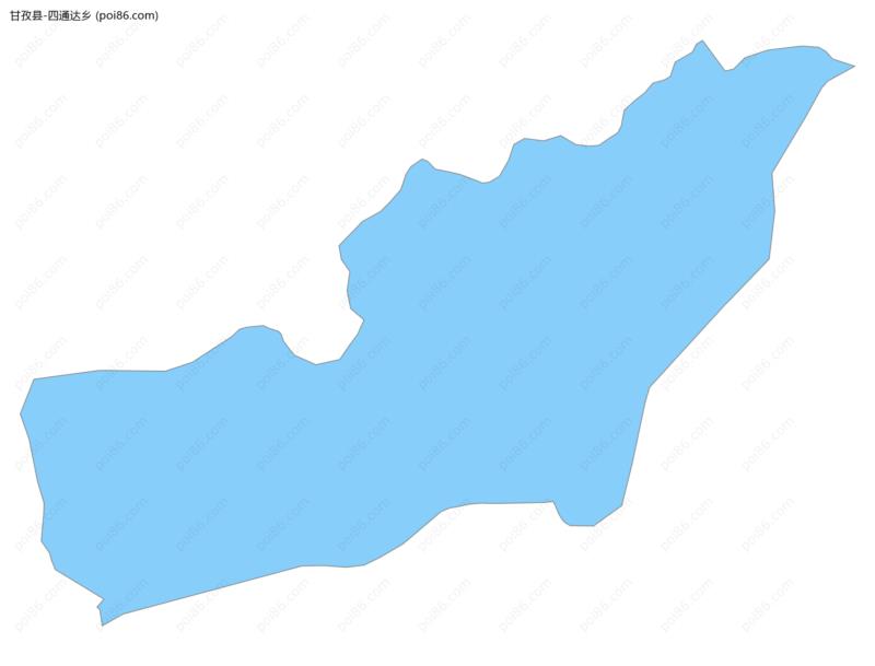 四通达乡边界地图