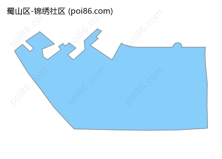 锦绣社区边界地图