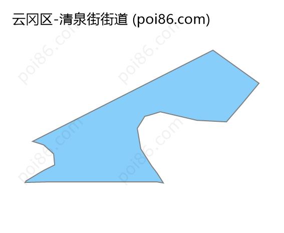 清泉街街道边界地图