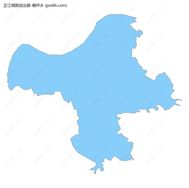 晓坪乡边界地图