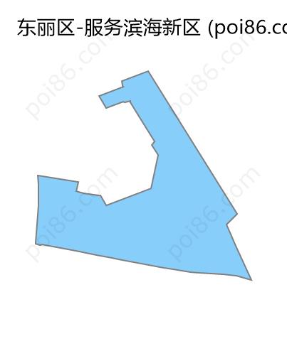 服务滨海新区边界地图