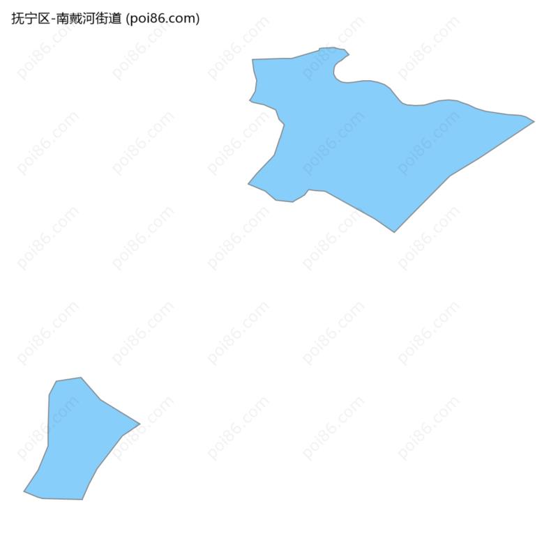 南戴河街道边界地图