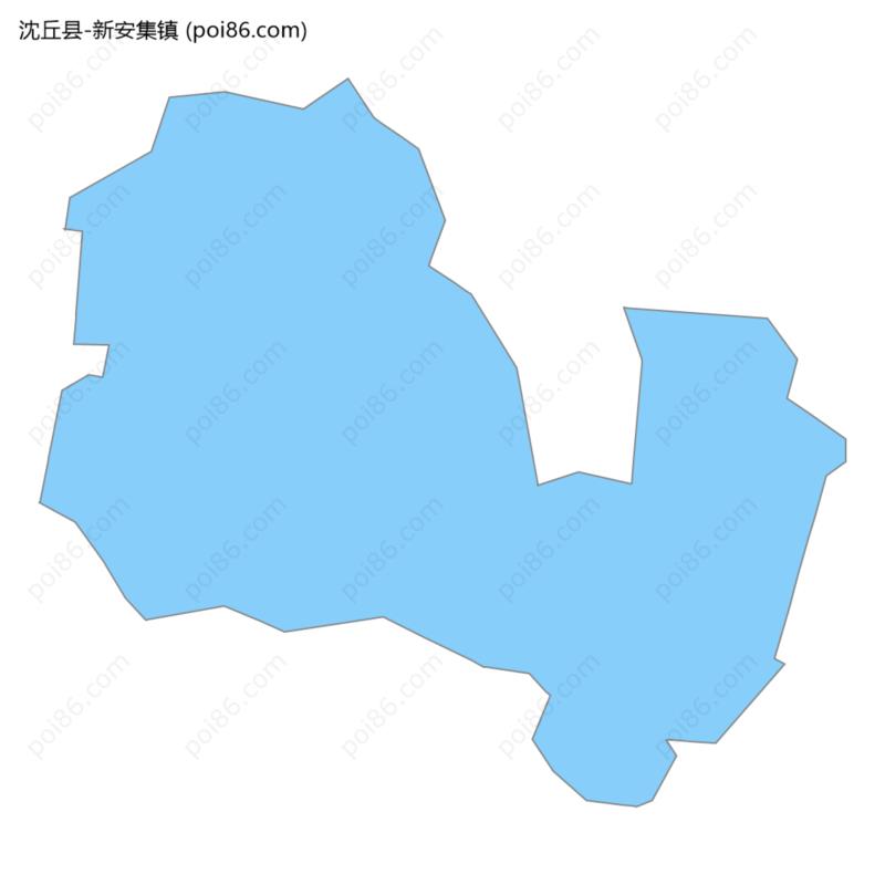 新安集镇边界地图