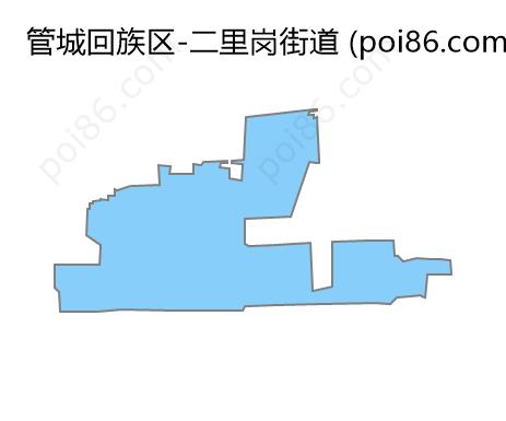 二里岗街道边界地图