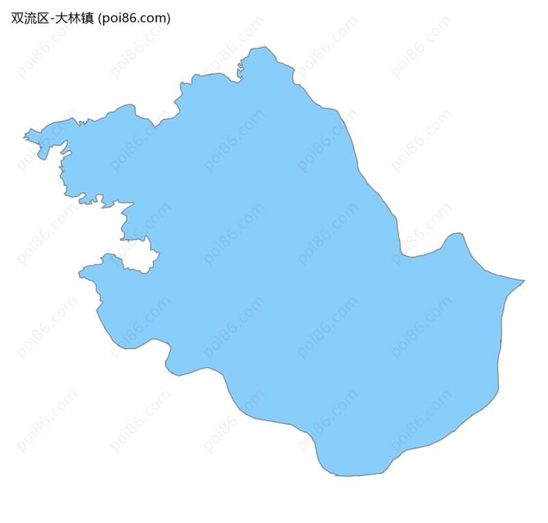 大林镇边界地图