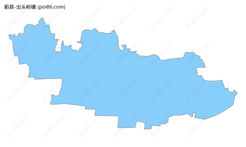 出头岭镇边界地图