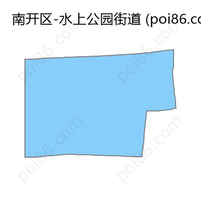 水上公园街道边界地图