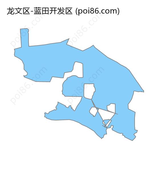 蓝田开发区边界地图