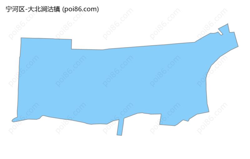 大北涧沽镇边界地图