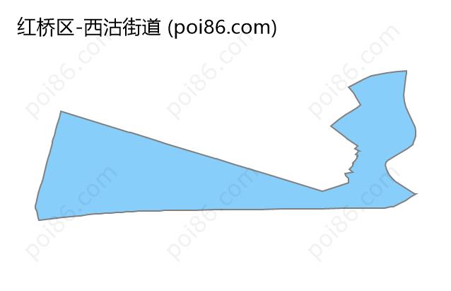 西沽街道边界地图